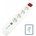 Logon professional 4-way+2 usb power strip: white - on/off switch - 1.5m