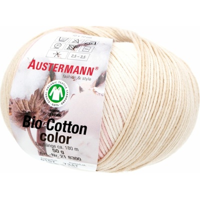 Austermann BIO COTTON COLOR - 100% organická bavlna - Ručně pletací příze Barva: 107 FREESIE