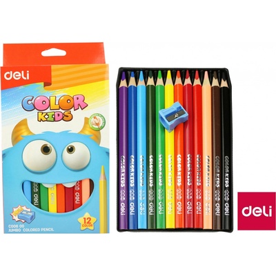 Deli Color Kids EC00600 pastelky trojhranné Jumbo 12 barev