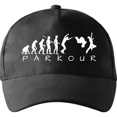 Parkour evolúcia so zahnutým šiltom a mosaznou sponou Čierna