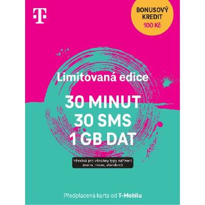 T-Mobile Twist 30 minut 30 SMS + 1GB, SIM karta, bonusový kredit 100 Kč