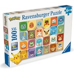 Ravensburger Пъзел Ravensburger от 100 части - Покемон лица (12004320) - ozone