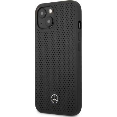 Mercedes-Benz Genuine Leather Hard Case - дизайнерски кожен кейс (естествена кожа) за iPhone 13 (черен)