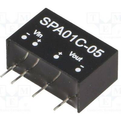 MEAN WELL SPA01C-05 Měnič: DC/DC; 1W; Uvst: 36÷75VDC; Uvýst: 5VDC; Ivýst: 20÷200mA; SIP6
