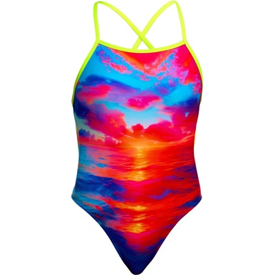 Funkita Дамски бански костюм Funkita Women's Tie Me Tight One Piece Swimsuit - Sunset Delight - размер 40 (EU) (150-5662-1315)