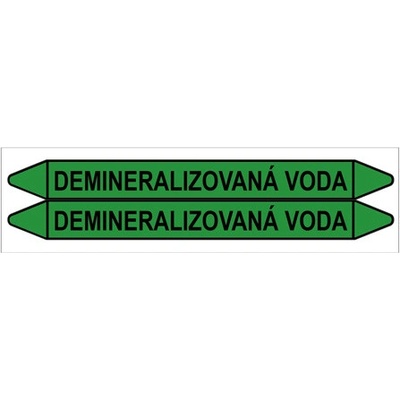 Značení potrubí, demineralizovaná voda,2 ks, 450 × 52 mm PZ 009080