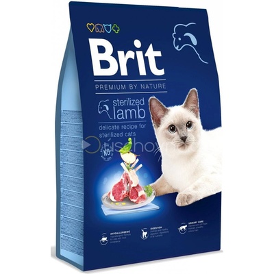 Brit Premium Cat by Nature Sterilizované jahňacie mäso 8 kg