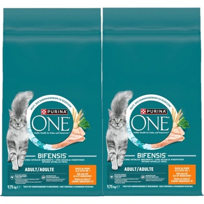 Purina One Adult kuracie a pšenicové krmivo pre dospelé mačky 2 x 9,75 kg
