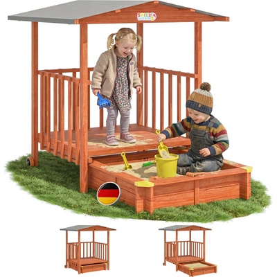 FurnigO Pískoviště Merle s krytou verandou