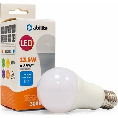 Abilite LED ŽÁROVKA ABILITE CLASSIC MLÉKO TEPLÉ E27 13,5W/230V 1320LM A60