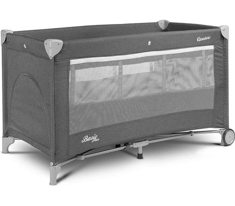 Caretero Cestovná postieľka Basic Plus Graphite