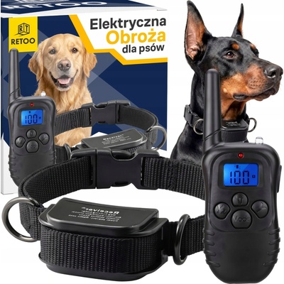 Retoo Výcvikový obojek pro psa s dálkovým ovládáním voděodolný