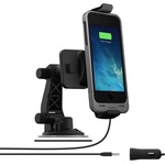 mophie поставка за кола, зярядно и MicroUSB кабел за iPhone 5S, iPhone 5, iPhone SE(черен) - Mophie Car Dock Charger