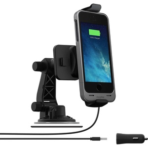 mophie поставка за кола, зярядно и MicroUSB кабел за iPhone 5S, iPhone 5, iPhone SE(черен) - Mophie Car Dock Charger