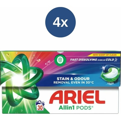 Ariel Color All in1 prací kapsule 4 x 30 PD