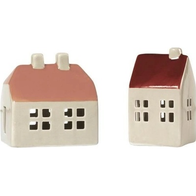 Keramické domečky Broste BO 9x5 cm SET/2 ks hnědé