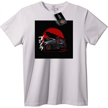 NOONEBRAND Тениска Car Mania с японски текст - L, Black