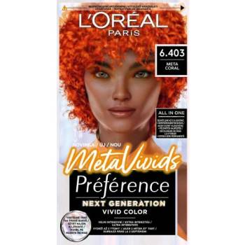 L'Oréal Préférence Meta Vivids полупостоянна боя за коса 75 ml нюанс 6.403 Meta Coral за жени