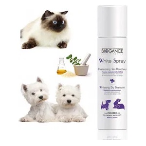 BIOGANCE White Spray - сух шампоан за бяла и светла козина 300мл