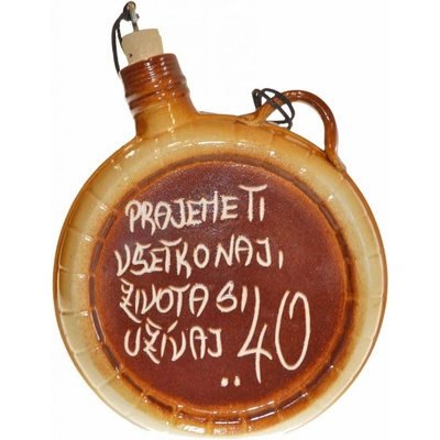 Keramická ploskačka K 40. narodeninám