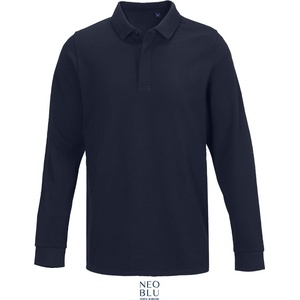 Neoblu 4396 owen lsl men / Мъжка поло риза с дълъг ръкав от пике - нощно синьо xxxl (24439604613)