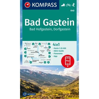 Bad Gastein, Bad Hofgastein, Dorfgastein (Kompass - 040) - turistická mapa