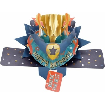 Narozeninové 3D přání Pop Up trofej