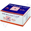 BD Micro Fine + Demi inzulin. striekačka U-100 30 G objem 0,3 ml 10 x 10 ks
