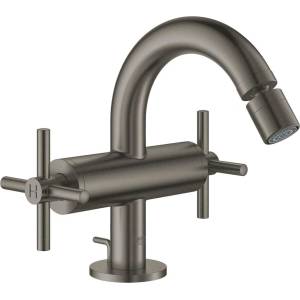GROHE Смесител за биде Grohe Atrio, антрацит, твърд графит, двоен контрол с изскачащ вентил (24027AL3)