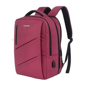 Canyon BPE-5, batoh pre 15,6´´ notebook, 22l, vodeodolný, 7 vreciek, USB-A nabíjací port, červená CNS-BPE5BD1