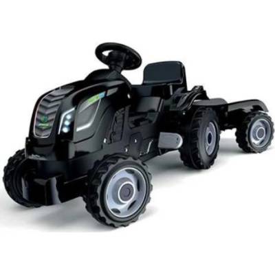 Smoby Black Traktor XL s pedály a přívěsem