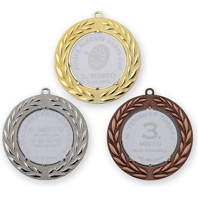 Medaile s gravírováním 90 mm zlatá – Zboží Dáma