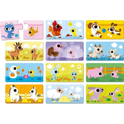 Janod Duonimo nájdi mláďatká zvieratká 24 dielov