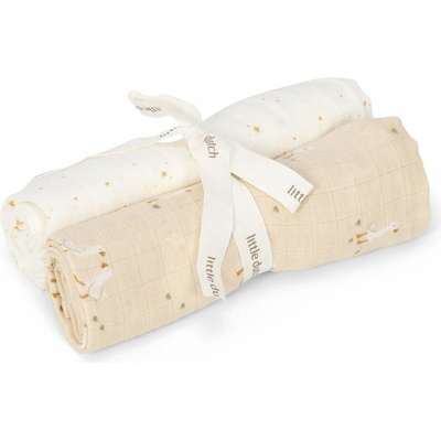 Little Dutch Mušelínové pleny organic Husa Newborn Naturals 70x70cm 2 ks