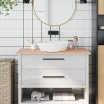 vidaXL Плот за баня 100x60x1, 5 см масивно дърво бук (355987)