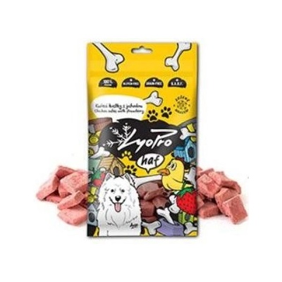 Lyopro DOG poch mrazem sušené Kuř kostky s jah 50 g