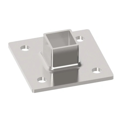Hahn Steel Montážní patka 105 x 105 mm pro profil 40 x 40 x 2 mm, AISI 304 - brus – Zboží Mobilmania
