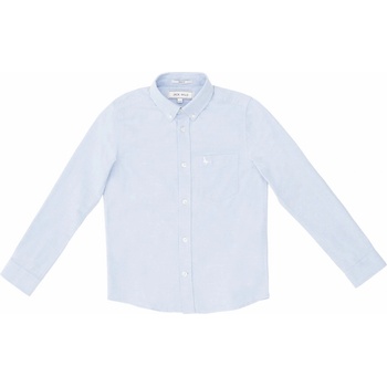 Jack Wills Юношеска риза с дълъг ръкав Jack Wills JW Long Sleeve Oxford Shirt Juniors - Blue