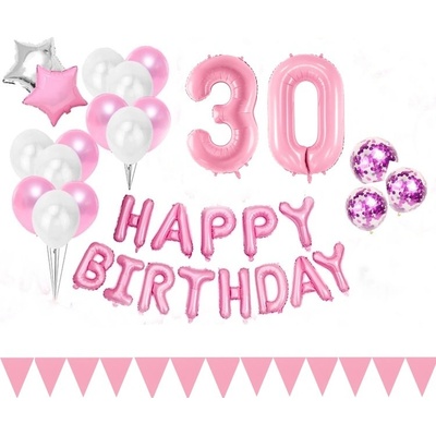 Balónkový set HB růžový číslo 30