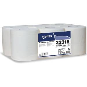 Celtex Хартиени кърпи на ролка CELTEX Maxi Pull Time бели, двуслойни - 6 бр