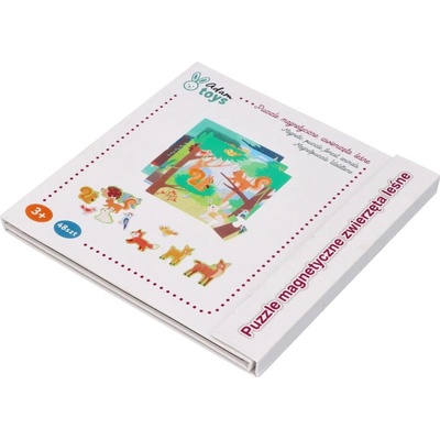 Adam Toys Magnetická vkladačka puzzle kniha Lesné zvieratká