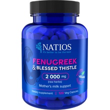Natios Fenugreek & Blessed Thistle Extract Pískavice 2000 mg 120 kapsúl