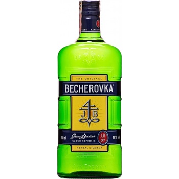 Jan Becher Becherovka 38% 0,5 l (čistá fľaša)