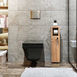 ASIR GROUP Шкаф с поставка за тоалетна хартия STAR 65x15 cм кафяв (AS0555)