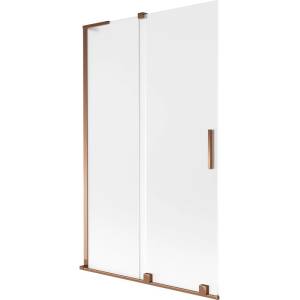 Mexen Velar L параван за вана с две крило плъзгащ се 110 x 150 см, матово, розово злато - 896-110-003-31-60 (896-110-003-31-60)