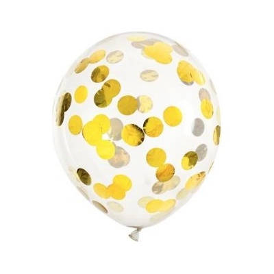 Balón 30 cm s konfetami zlaté