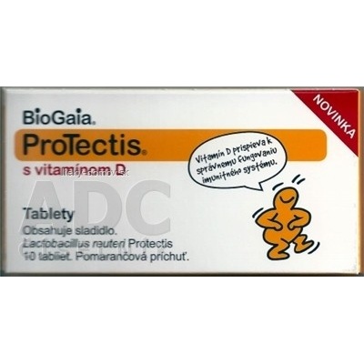 BioGaia ProTectis s vitamínom D tbl pomarančová príchuť 10 ks