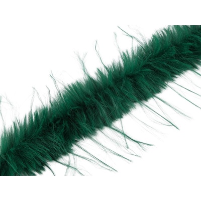 Všívacia odevná / dekoračná kožušina s dlhým chlpom šírka 6 cm - 1 m 7 zelená malachitová