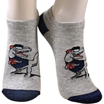Chlapecké ponožky Dino basketbalista světle šedá