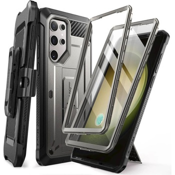 i-Blason SUPCASE Unicorn Beetle Pro Case with Screen Protector - удароустойчив хибриден кейс с вграден протектор за дисплея за Samsung Galaxy S24 Ultra (сив)